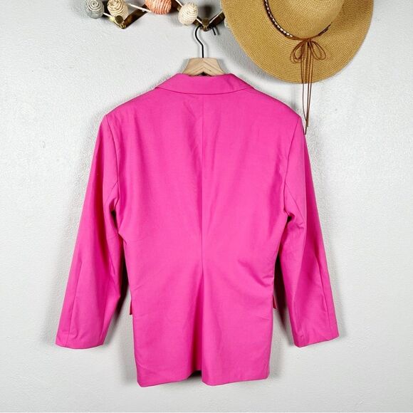 NWT ZARA Oversized One Button Blazer in Hot Pink Blogger Favorite Size X-Small - Picture 5 of 9